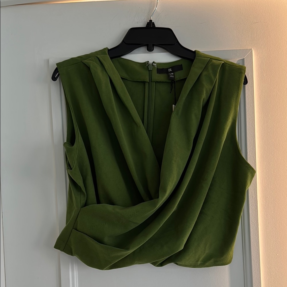 Banana Republic Green Draped Blouse